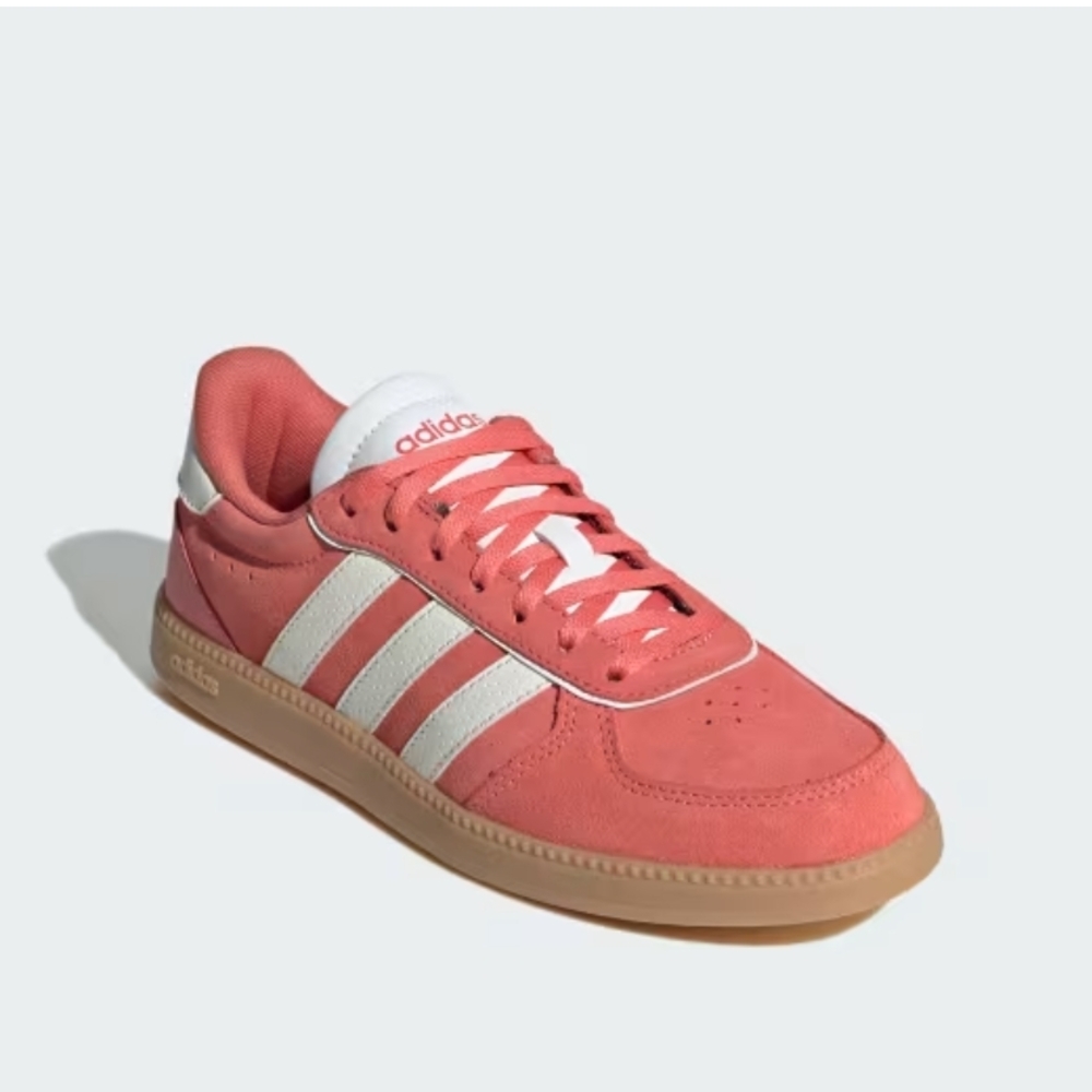 Adidas Coral Sneakers with White Stripes
